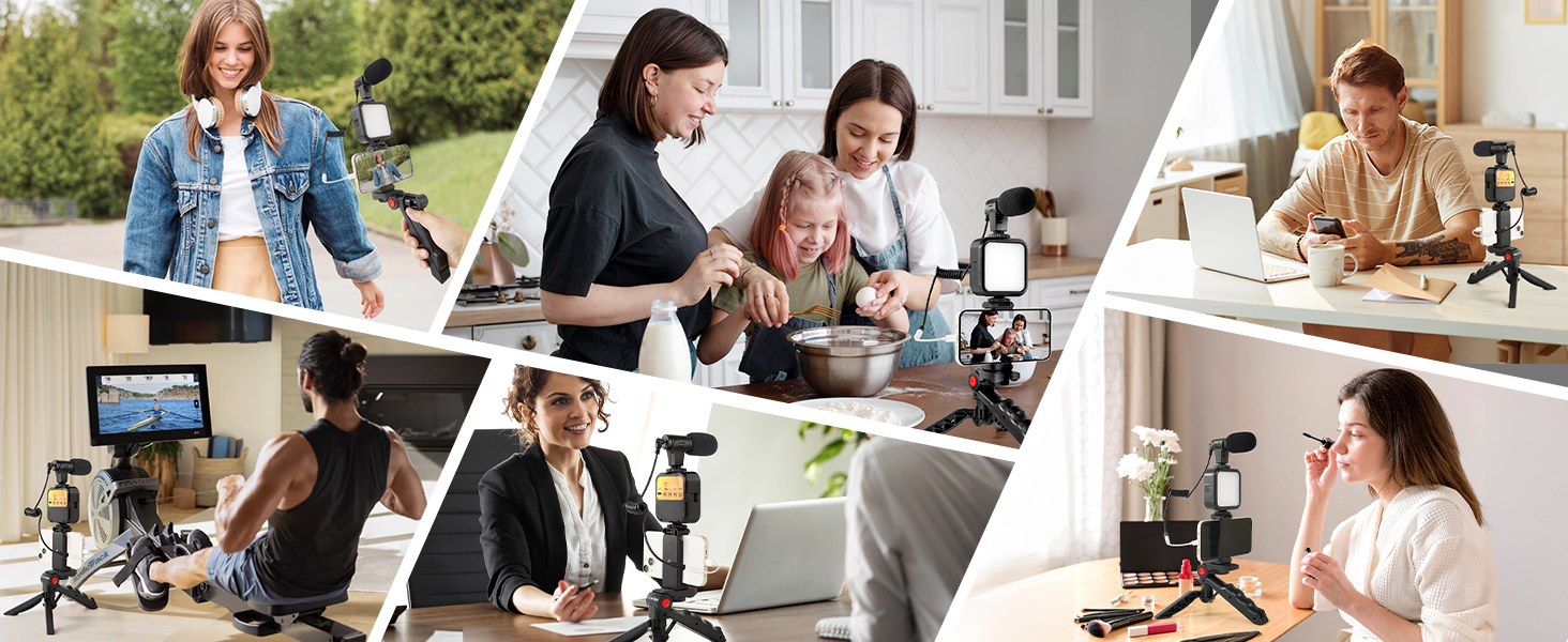 Vlogging Kit for iPhone, Android (with Tripod)