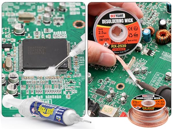 desoldering wick braid with flux