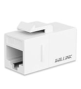 Iwillink (25-Pack) RJ45 Cat6 Keystone Coupler, Female to Female Cat6 Keystone Jack, UTP Keystone ...