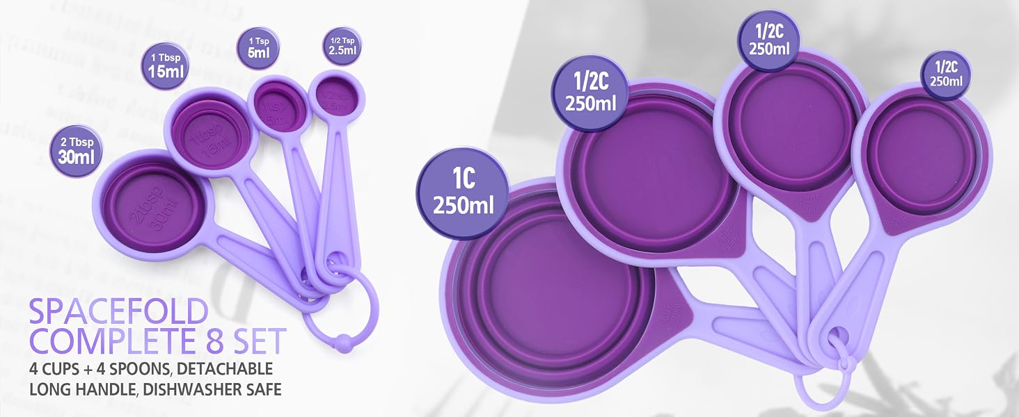 collapsible measuring cups and spoons set