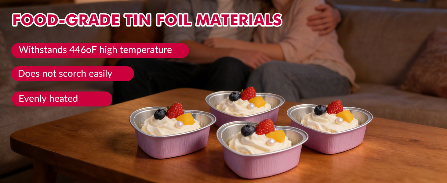 Mini Cake Pans with Lids Small Disposable Aluminum Foil Cupcake Loaf Pans for Party
