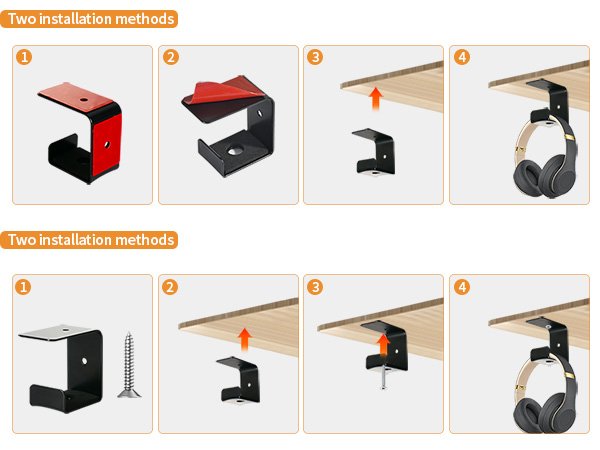 under desk headphone hanger