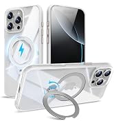 TaeliorTech 360° Spin Invisible Magnetic Stand for iPhone 16 Pro Case [Military Grade Shockproof]...