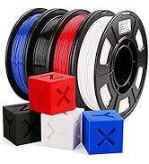 AMOLEN PETG Filament 1.75mm, PETG 3D Printer Filament, 4 Color Bundle (250g x 4 Spools)