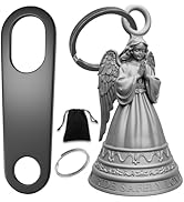 Anwlki Biker Guardian Angel Luck Riding Bell 3D Motorcycle Gremlin Bells with 2 Key Chain Ring, M...