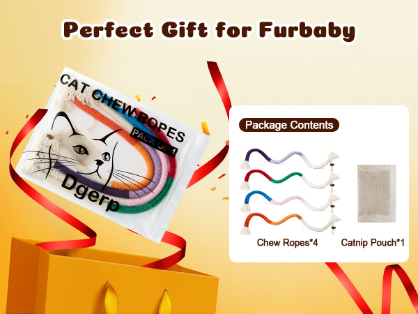 cat chew ropes with catnip