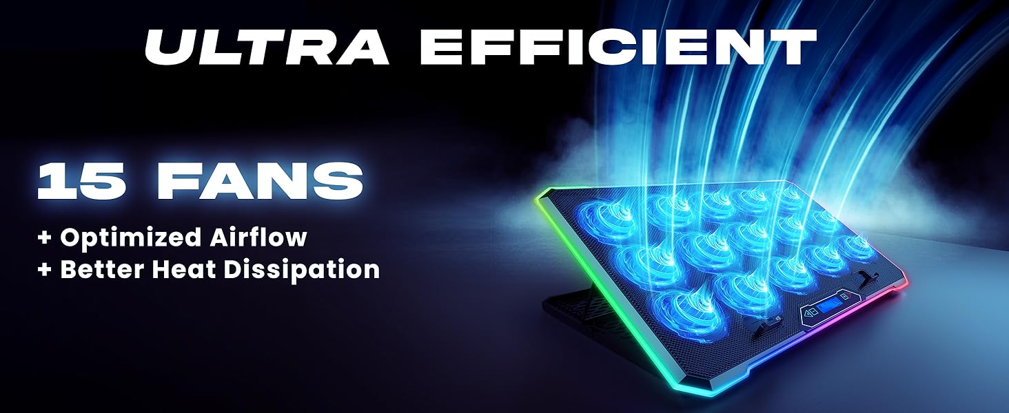 cool computer gadgets rgb laptop cooling pad stand for desk with fan gaming lap accessories usb hub 