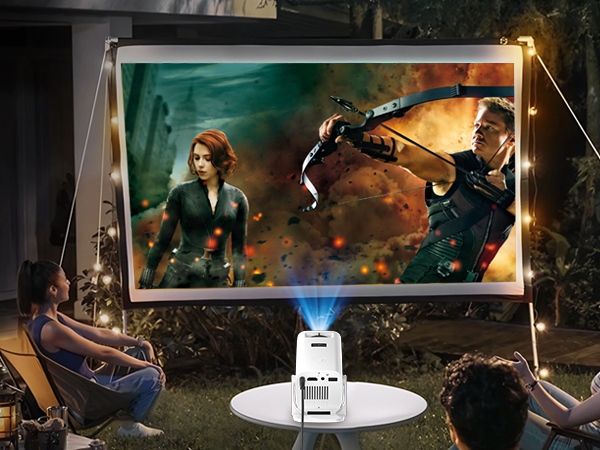 High brightness mini projector for daytime and night viewing