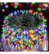 BrightChristmas 500 LED 164 FT Christmas Lights, Waterproof Outdoor String Lights with Remote and...