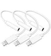 iPhone Headphone Adapter, 3 Pack [Apple MFi Certified] Lightning to 3.5 mm Headphone Jack Aux Aud...