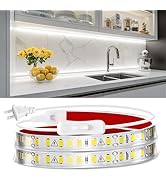 maylit Under Cabinet Strip Lighting Plug in 24in, Ultra Bright Small LED Light Bar, 6000K Cool Wh...