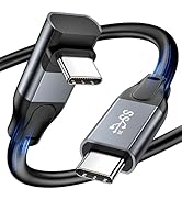 USB C to USB C Cable Right Angle 100W Fast Charging, 20Gbps Data Transfer, 4K@144Hz/60Hz Video, 9...