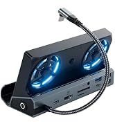Steam Deck Dock, ROG Ally Dock for Ally X, Dual Fan 12-in-1 Docking Station for Steam Deck/OLED/R...