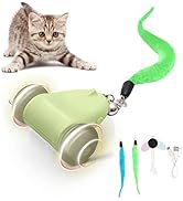 CZPET Cat Toys Smart Mice Chase Toys Electric Racing Luminous Automatic Toy, LED Wheels USB Charg...