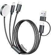Temdan for Travel Vacation Essentials,3 in 2 USB C Cable for Apple Watch Charger/iPhone 16 Charge...