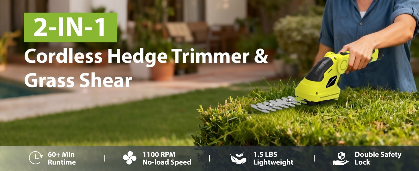 2 in 1 hedge trimmer &amp;amp; grass shear