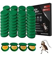 64 Pack Cockroach Repellent Stations, Highly Effective Roach Gel Indoor Infestation Solution, Fas...