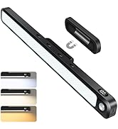 Ferswe 5W Motion Sensor Magnetic Light Bar, 2500mAh Rechargeable Under Cabinet Lighting with Batt...