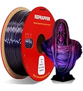 RepRapper PLA Filament, Glitter Black Purple Gradient 3D Printer Filament, Beautiful Color Change...