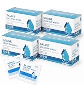 Saline Wipes for Piercing Aftercare, Disposable Saline Solution Cleaner Wipe Individually Wrapped...
