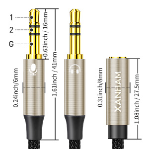 3.5mm audio&amp;mic two-in-one adapter A+ 05