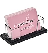 PecMuikee Business Card Holder for Desk,Acrylic Business Card Display Stand,Multiple Business Car...