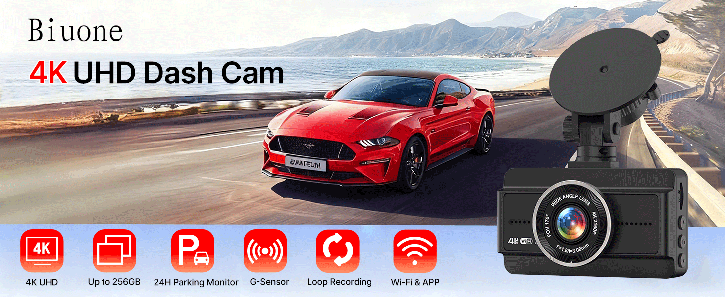 4K dash camera for cars