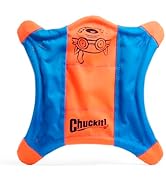 Chuckit! Flying Squirrel Fetch Dog Toy - Water Floating Flyer - Soft and Durable Polyester Canvas...