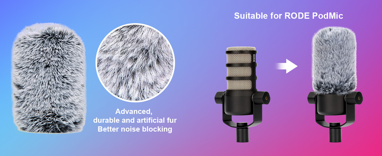 YOUSHARES Rode PodMic Pop Filter Muffles higher frequencies on your Rode mics.