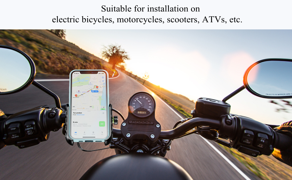 Universal motorcycle phone mount