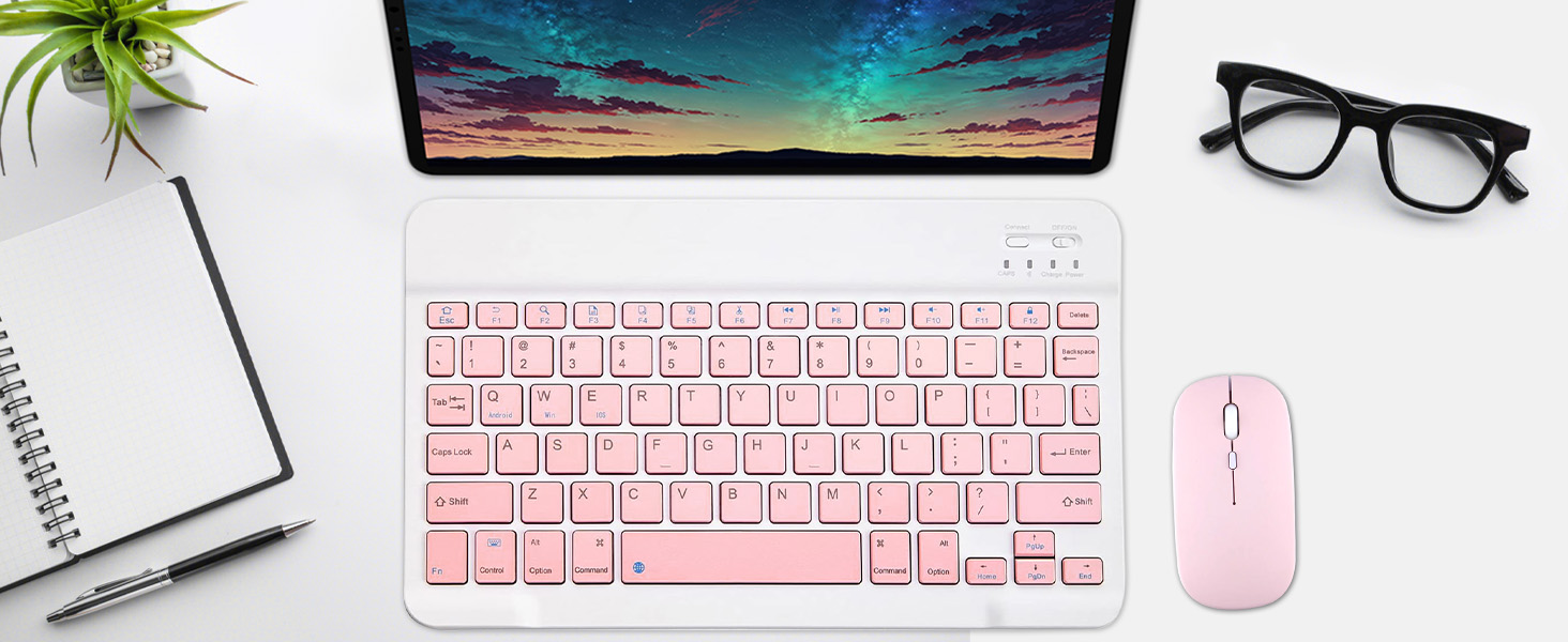 ipad keyboard pink
