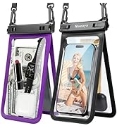 Niveaya Double Space Waterproof Phone Pouch, IPX8 Phone Case with Lanyard for iPhone 17 16 15 Pro...