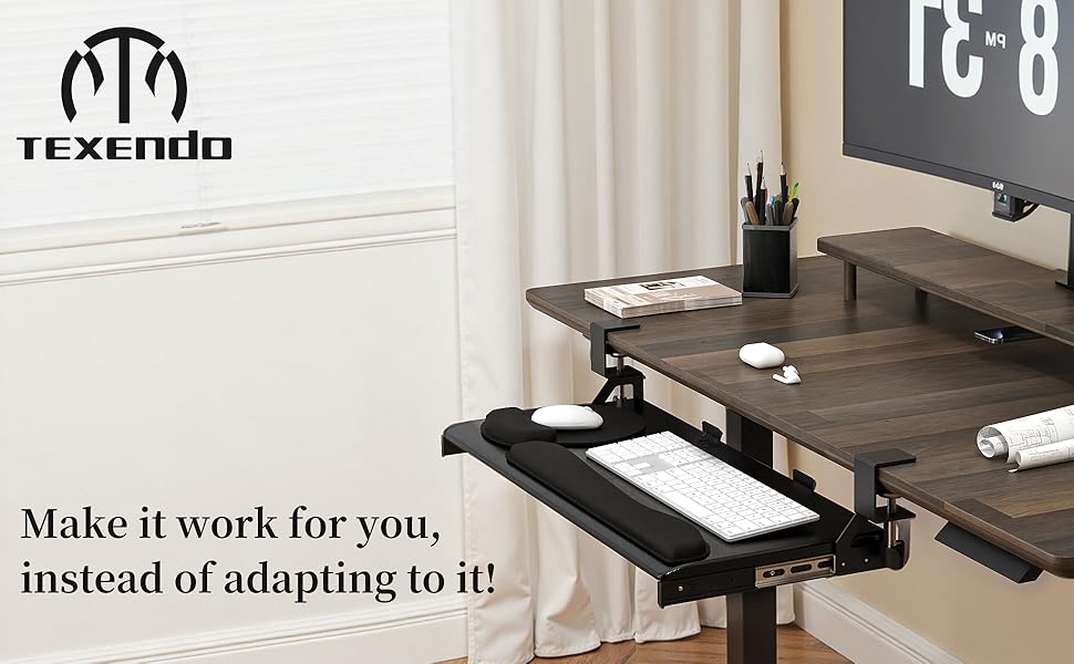 TEXENDO Keyboard Tray Under Desk