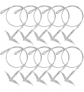 hannger 10 Pack Ground Earth Anchors, Earth Anchor Cable Stakes, Easy Hook Anchor with 1/6" Galva...