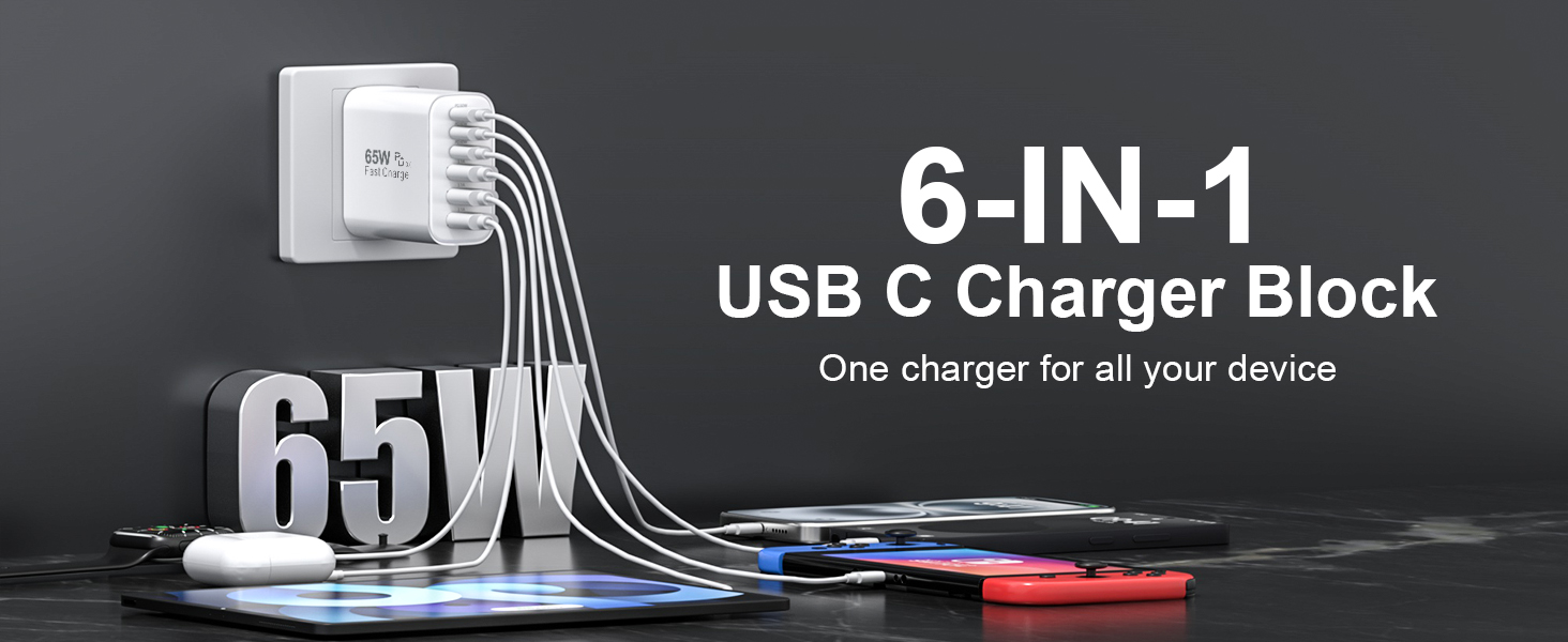 usb c charger block 65w