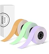 ORGSTA Label Maker Tape, 0.59"×22.97' (15mm×7m) Thermal Laminated Self-Adhesive Multipurpose Labe...