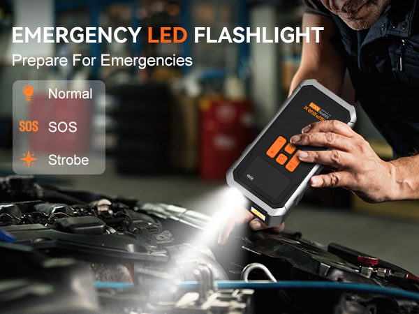 air pump for car tires with LED light