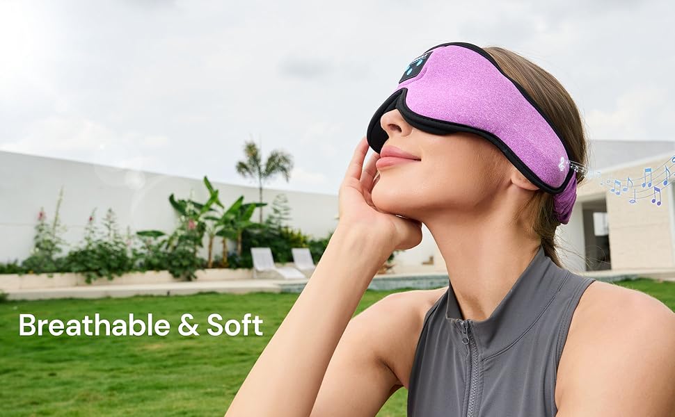 headphones for sleeping, sleep eye mask, Bluetooth eye mask, sleep mask for side sleepers