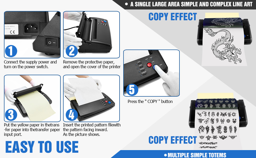 Tattoo Stencil Transfer Copier Printer