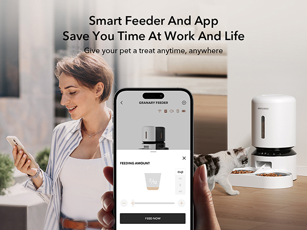 automatic pet feeder for 2 cats