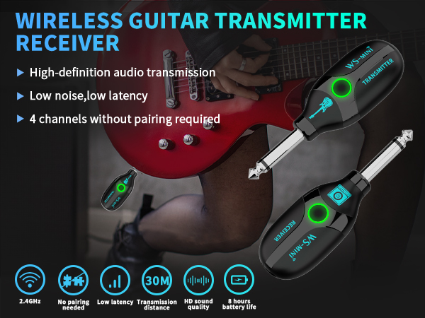 Wireless Guitar Transmitter Receiver