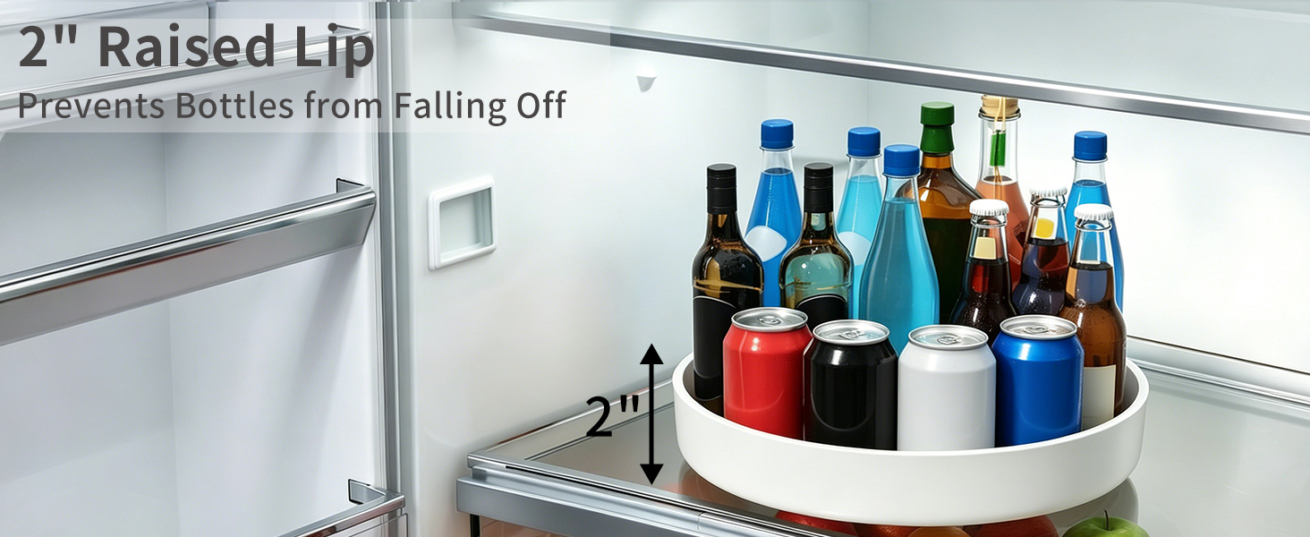 2&amp;#34; Raised Lip - Prevents Bottles from Falling Off