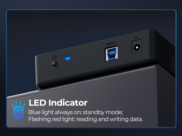 LED light indicates power and working status