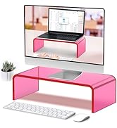 Beimu Acrylic Monitor Stand Riser Acrylic Laptop Stand for Desk Clear Computer Monitor Stand for ...