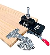 JUYLTOOL 35MM Concealed Hinge Jig, Aluminum Alloy Hinge Hole Drilling Jig Wood Puncher Locator Wo...