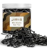 JIRIS Black 1000pcs Mini Hair Rubber Bands, Soft &amp; Durable Plastic Elastic Hair Ties for Little G...