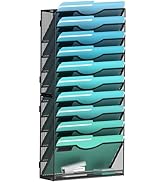 Gawerk 11-Tier Wall File Organizer Hanging Wall File Holder Wall Mount Paper Folder Organize, Mes...