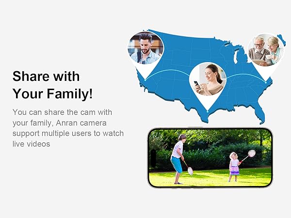 ANRAN Security Cameras Wireless Outdoor,2K 3MP Battery Powered Home Security Camera