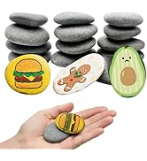 Reeplan 16PCS Rocks for Painting, 2-3 Inches Natural Smooth River Rocks for Painting, Flat Stones...