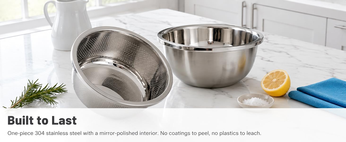 Paoli 304 Stainless Steel Fine Mesh Colander Set